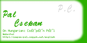 pal csepan business card